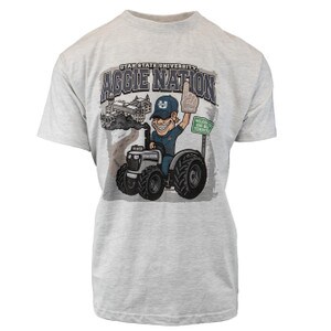 Utah State University Aggie National Tractor T-Shirt Gray